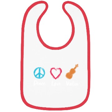 Discover Peace Love Violin Bibs