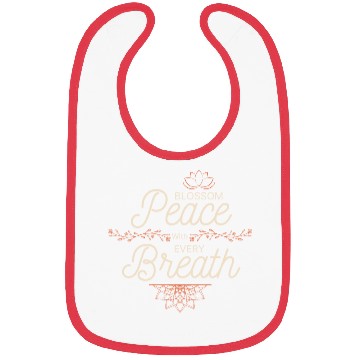 Discover Peaceful Blossom Mandala Quote Bibs