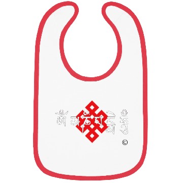 Discover Auspicious knot and six character motto Bibs