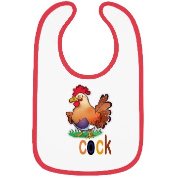 Discover cute cock animal Bibs