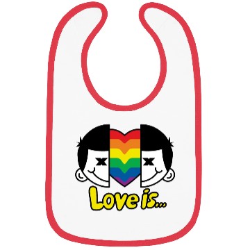 Discover Love is love, boys love boys Bibs