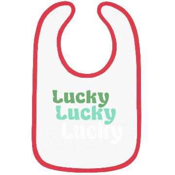 Discover Lucky Lucky Lucky Vector 3 Colors Typography Text Bibs