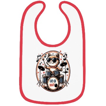 Discover Catch The Beat, Cool Cat Drummer Bibs