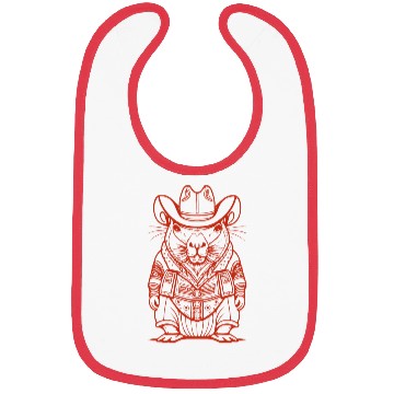 Discover Capybara Bibs Rodent Red
