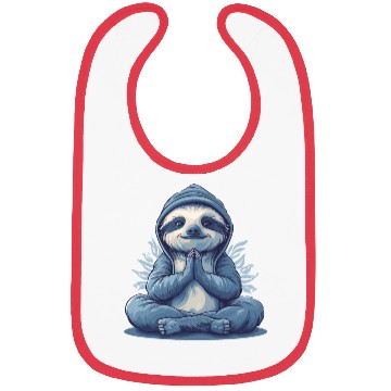 Discover Yoga Sloth Relaxation Chill Chilling Meditation Bibs