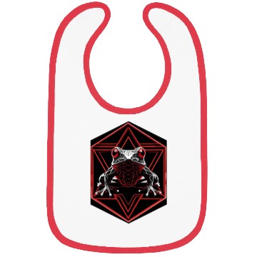 Discover GEOMETRIC RED FROG Bibs