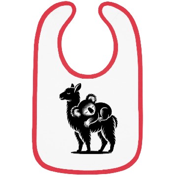 Discover Funny Llama With A Chilling Koala On Its Back Bibs