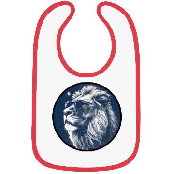 Discover Lion with sunglasses 2 Bibs