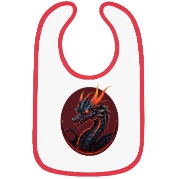 Discover GEOMETRIC DARK DRAGON Bibs