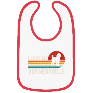 Discover I Love My Bernedoodle Bibs