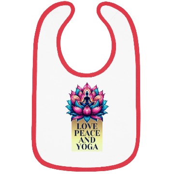 Discover Vibrant Lotus Illustration Bibs