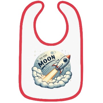Discover To The Moon Bibs