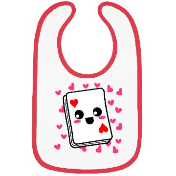 Discover Kawaii Playing Card Hearts Bibs