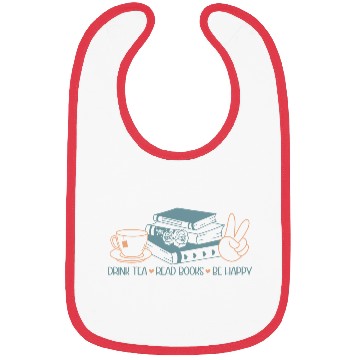 Discover Drink Tea Read Books Be Happy Bibs
