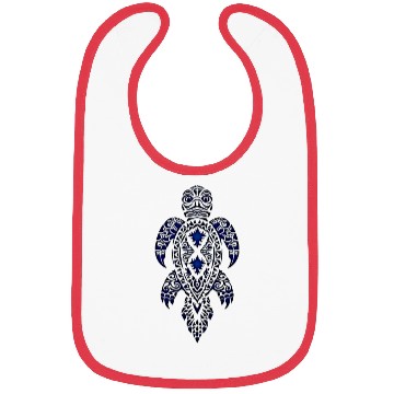 Discover Turtle Tribal Blue Turtle Bibs