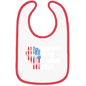 Discover 2024 Brain Vote Democracy Anti-Trump Bibs