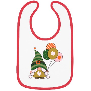 Discover Lucky Irish girl gnome Bibs