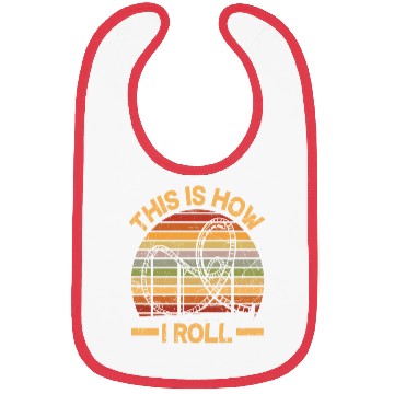Discover Retro Funny Roller Coaster Lover Roller Coaster Bibs