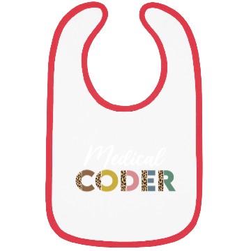 Discover Medical Coder Leopard Pattern Bibs
