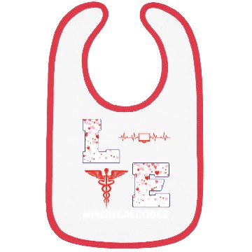 Discover Medical Coder Valentine's Day Design Bibs