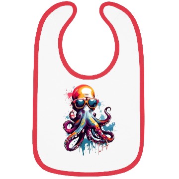 Discover octopus colored unique design Bibs