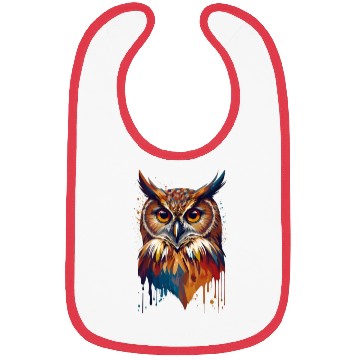 Discover owl design unique artistic Bibs