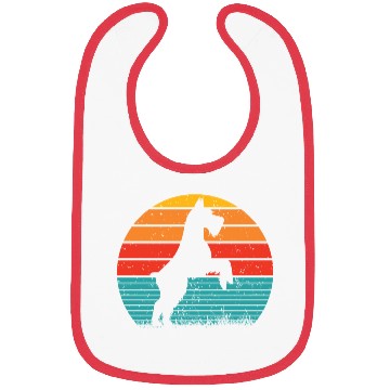 Discover Schnauzer Dog Sunset Bibs