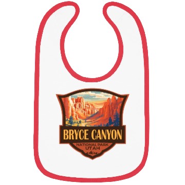 Discover Bryce Canyon National Park Travel Retro Badge Bibs