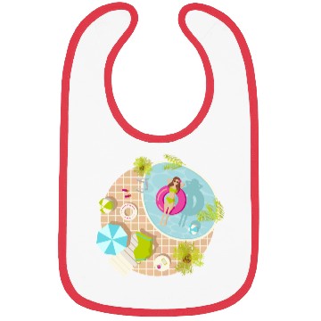 Discover Bye bye school hello pool girl Bibs