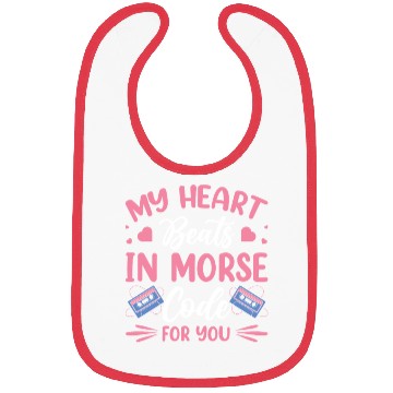 Discover Heart Beats Morse Code For You Moderator Radio Bibs