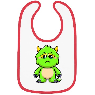 Discover Baby Monster Green Crying Grumpy Bibs