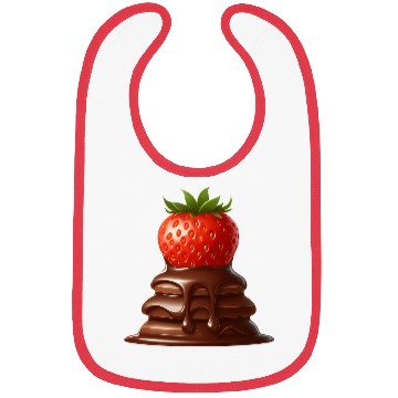 Discover Quirky Chocolate Strawberry Fusion Design Bibs