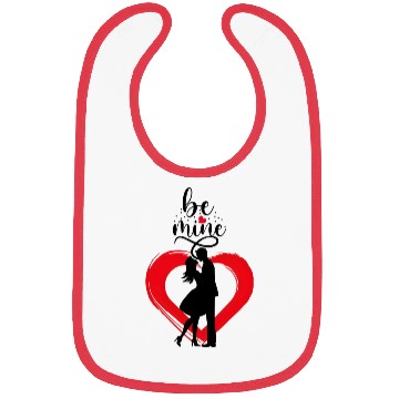 Discover Lovers' Embrace with a Red Heart – Be Mine Bibs