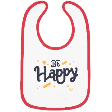 Discover Be Happy positive art Bibs