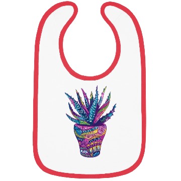 Discover Psychedelic Aloe Vera Succulent Plant Garden Bibs