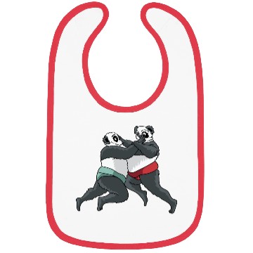 Discover Panda Wrestler Pun Maker Gift Bibs