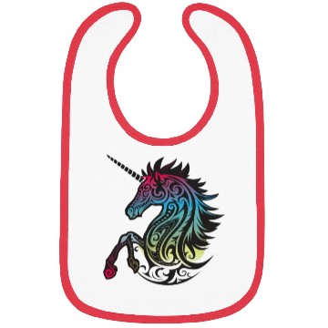 Discover Mystical Rainbow Unicorn Art Bibs