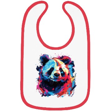 Discover Watercolor Colorful Panda Colorful Animals Bibs