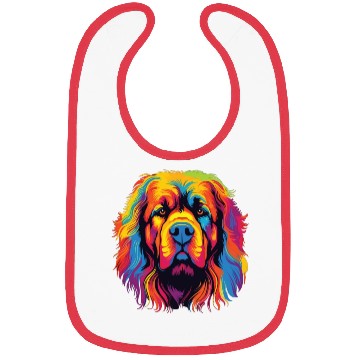 Discover Watercolor Colorful Tibetan Mastiff Bibs