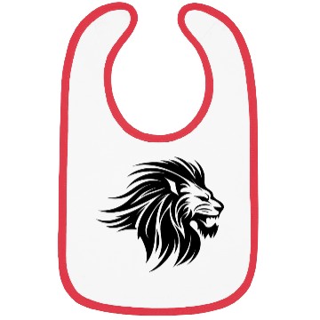 Discover Waving Mane Lion Head Tattoo Ink Style Bibs