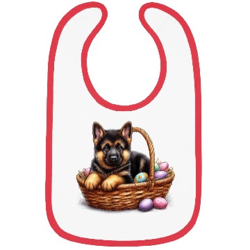 Discover Easter Puppy with Colorful Eggs Bibs