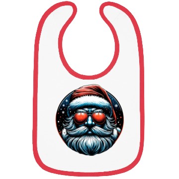 Discover Modern Santa Claus Cyber Punk design Funny Gift Bibs
