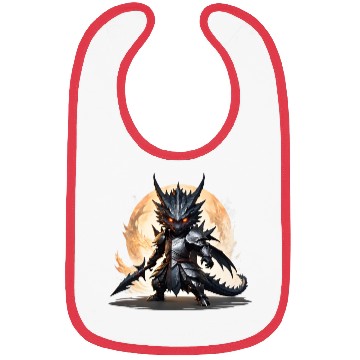 Discover Chibi dragonwarrior Battle Pose in Full armor Bibs