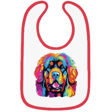Discover Watercolor Colorful Tibetan Mastiff Bibs