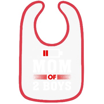 Discover Mom of 2 Boys Mom and Son Matching Mom Bibs