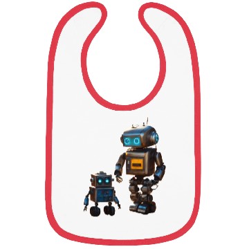 Discover Two robot friends Bibs