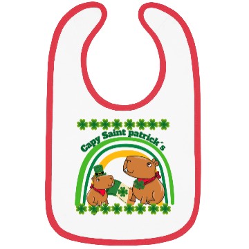 Discover Capybara saint Patrick´s day Bibs