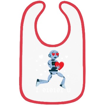Discover I Love You Binary 01010 Robot Valentine Roboticsro Bibs