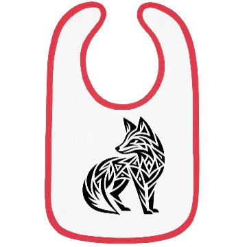 Discover Cute Fox In T Tattoo Style Bibs