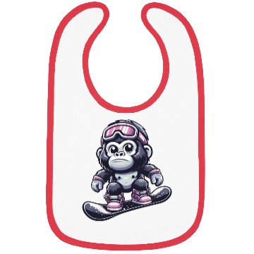 Discover Monkey Gorilla Chimpanzee Ski Vacation Skier Bibs